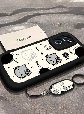 适用OPPOReno7手机壳7SE新款7Pro硅胶Reno8全包8Pro动漫8Pro+爆款Reno9Pro网红9Pro+外壳时尚新年黑色KT猫
