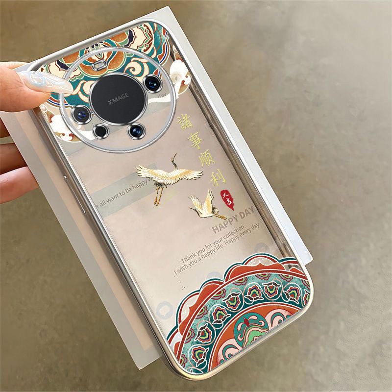 华为Mate60液态硅胶时尚手机壳