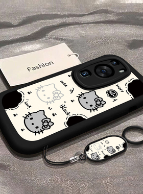 适用华为P60手机壳P60Pro新款P60Art硅胶P50/E/Pro全包P40防摔P40Pro爆款P40Pro+网红P40Lite新年黑色KT猫