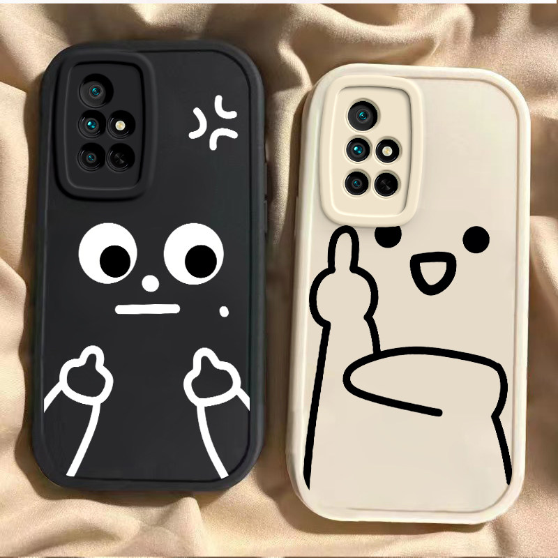 红米Note11#4G5G note11pro note11pro+手机壳防摔保护套软硅胶新款nont全包1男女4G5G时尚发怒和鄙视表情包