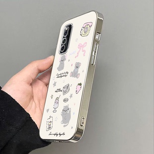 X電鍍透明殼Z6全包Z7防摔Z7i外殼Z7X網紅Z7XM時尚 男殼創意卡通小貓小熊 適用iQOOZ1手機殼Z1X國潮Z3新款