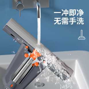 懒人对折海绵拖把头挤水免手洗净拖地神器胶棉家用吸水一拖地拖布