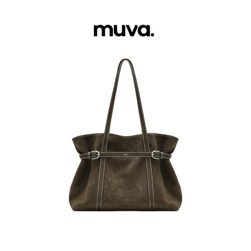 muva.袢带烧麦单肩包包 秋冬高级感小众通勤超大容量2025年新款