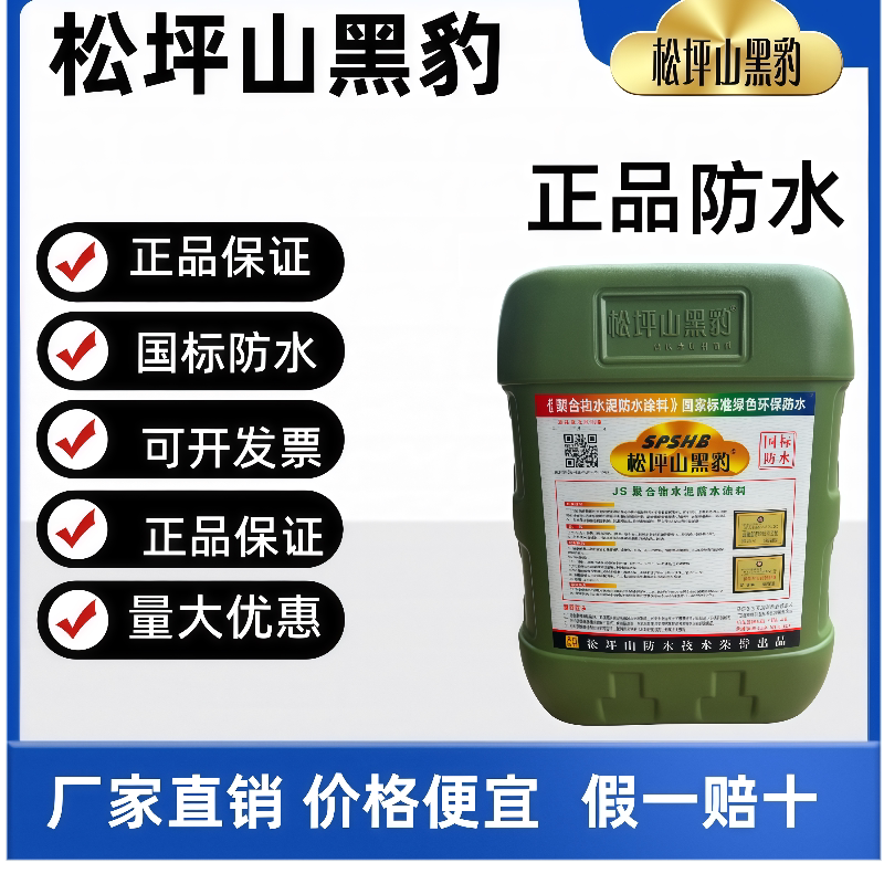 松坪山黑豹屋顶外墙阳台厨房卫生间防水防漏JS聚合物水泥基防水