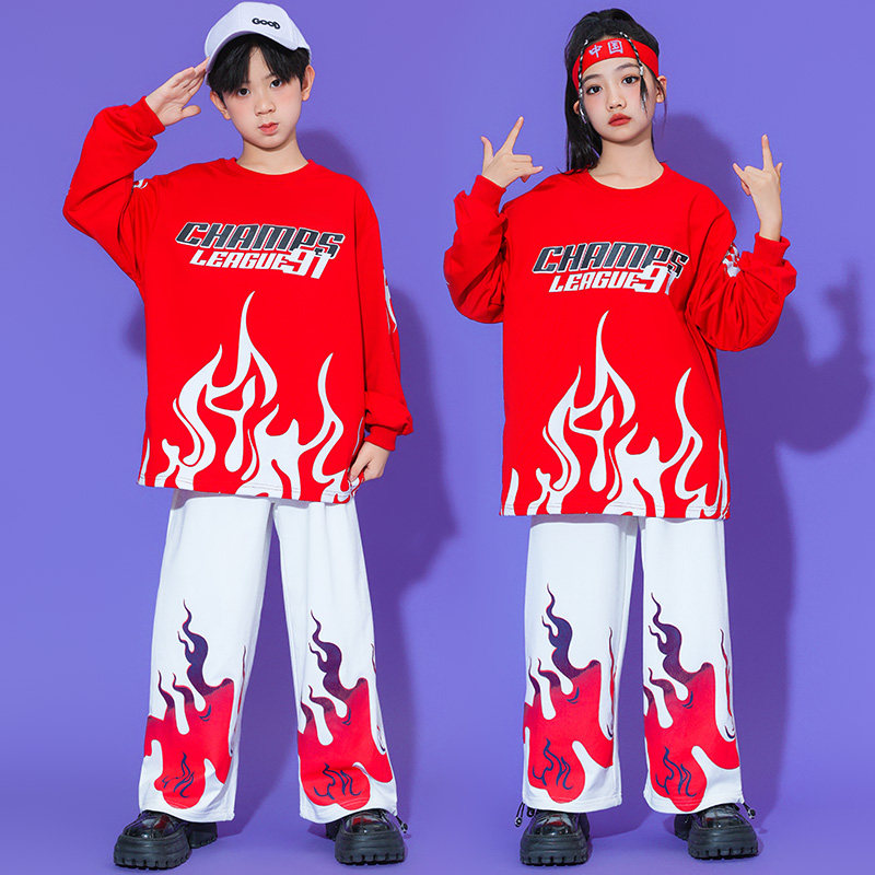 儿童街舞潮服小学生秋季运动会帅酷表演服元旦幼儿园啦啦操演出服