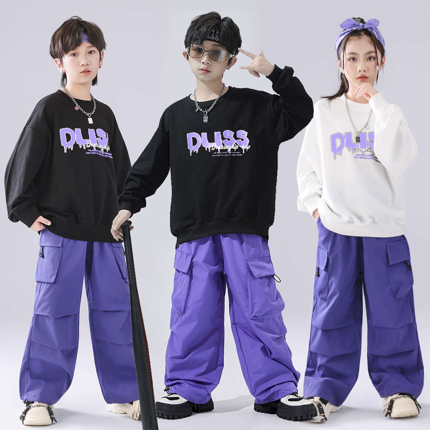 儿童街舞潮服男童嘻哈舞蹈服幼儿园表演服元旦小学生运动会开幕式