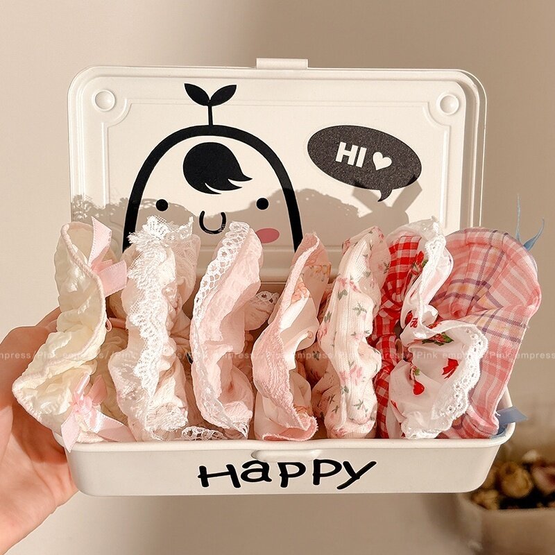 法式蕾丝花边大肠发圈女氛围感丸子头头绳发饰少女可爱扎头发头花