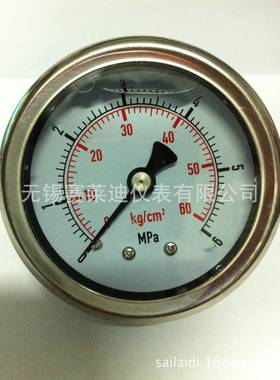 无锡赛莱迪耐震充油压力表轴向径向YN-50Z 径向耐震 不锈钢压力表