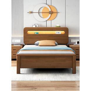 1.2米实木床1.35单人气动气压高箱储物1.5侧开收纳箱体1m一二抽屉