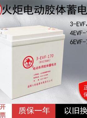 火炬电动车电瓶6V12V免维护胶体电池3DG230/6GFM85/3EVF200蓄电池