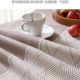 北欧茶几桌布布艺棉麻小清新仿亚麻ins风长方形餐桌桌垫流苏台布