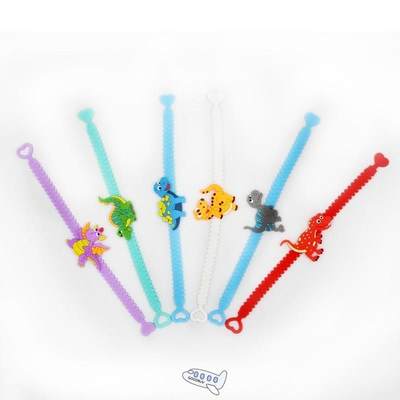 10pcs Adjustable Dinosaur Wristband Child Toy Rings Unicorn