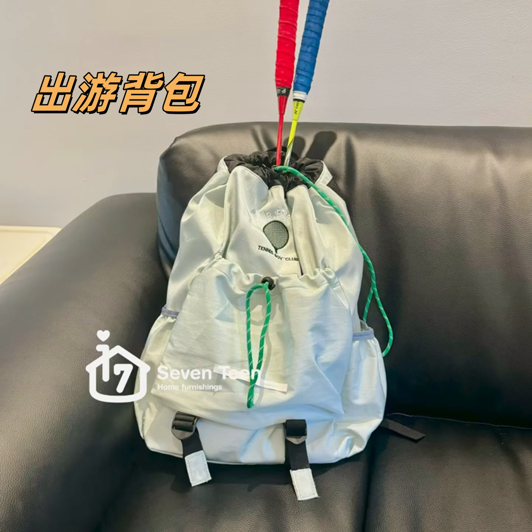 双肩包男女款旅游轻便韩版登山大学生户外背包骑行羽毛球包网球包