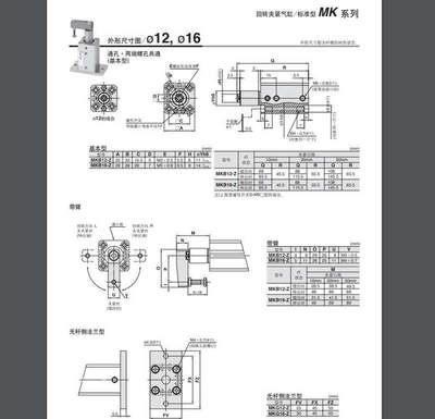 MKB32-10LZ/20LZ/30RNZ/50 MKA25 MK2B63 40 12 LNZ RZ16气缸