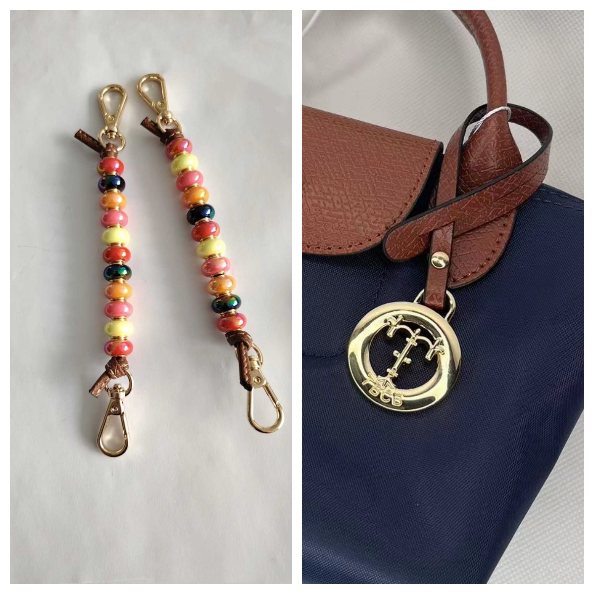 【20】猫咪链条,金属品牌挂件,彩色幸运吊饰(不含包包)