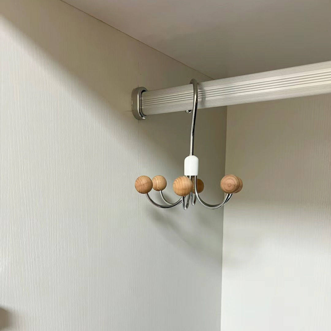 衣柜六爪挂钩360简约可旋转多功能寝室家用