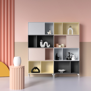 独也/Montana组合书柜多巴胺叠柜北欧现代可定制落地柜彩色柜子