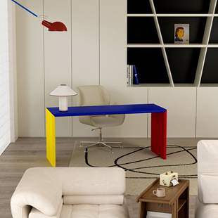 独也/Montana同款书桌设计师款平替撞色多巴胺电脑桌可定制尺寸