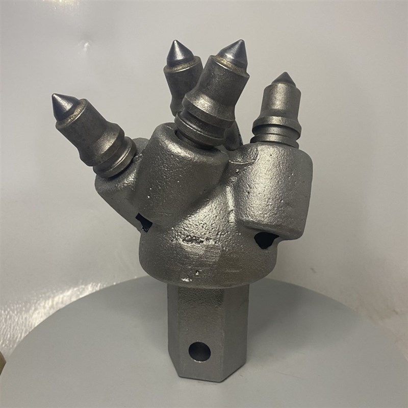 光伏挖机螺旋钻机中心钻头打桩机引孔机猫爪M截齿定位齿20孔四分