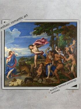 酒神与阿利阿德尼 Bacchus and Ariadne 提Q香名作 大气油画希腊