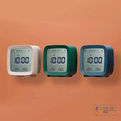 蓝牙闹钟温度计家用室内G监测高精度小夜灯电子闹钟白 品质好物