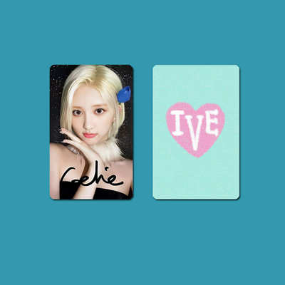 IVE 张元英组合签名双面小卡y随机卡同款明信片限定周边金秋天李