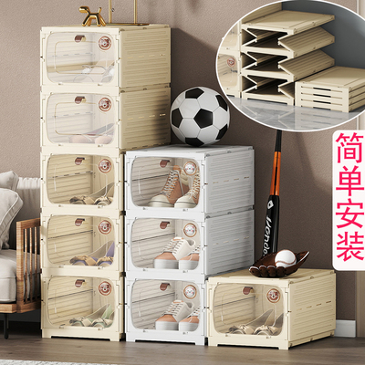简易鞋柜家用门口收纳2025新款室内多层防尘大容量一体靠墙鞋架子