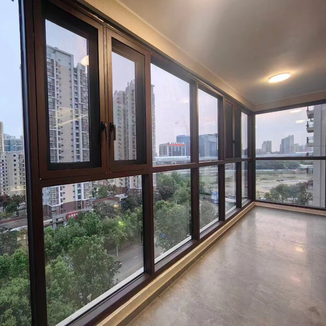 凤铝门窗封阳台钢化玻璃隔音窗平开窗110断桥铝系统窗户