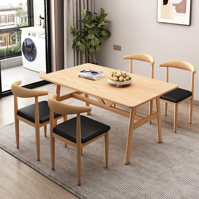 餐桌小户型家用饭桌简约出租屋餐桌椅休闲餐厅桌椅组合长方形桌子
