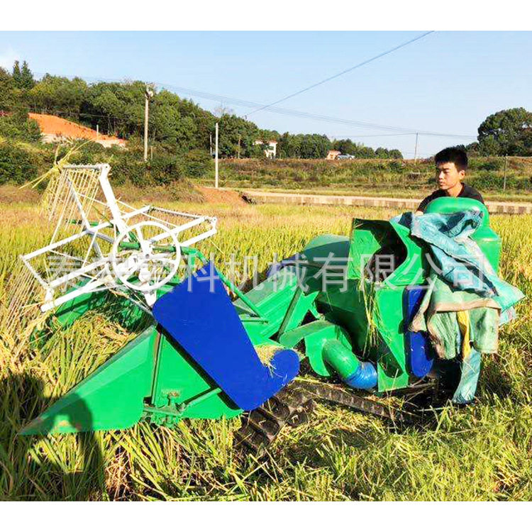 全喂入自走式履带丘陵山地水稻收获机小麦收割机稻麦联合收割机