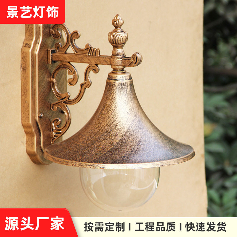 新款户外壁灯过道阳台复古别墅大门防水楼梯走廊室外墙壁庭院墙灯