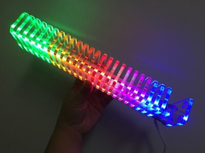 KS25音乐频谱梦幻水晶音柱光立方LED电平电子制作DIY套件VU塔声控