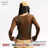 长袖 江南先生NewJNXS轻薄透气莱赛尔星星罩衫 女多色夏季 宽松T恤女