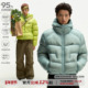 江南先生NewJNXS无胆防绒800蓬95白鸭绒防风连帽羽绒服冬季 面包服