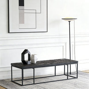 柚木之家/进口北欧表情比利时Ethnicraft/Tabwa柚木手工雕花长茶