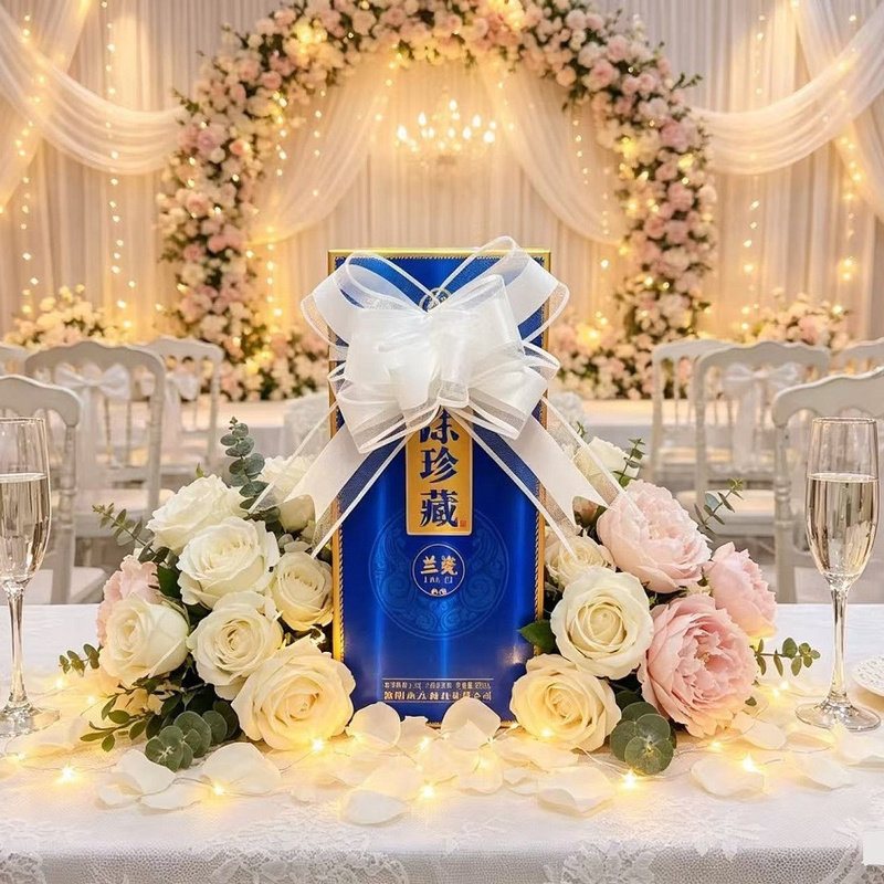雪纱碎钻蝴蝶结拉花新款婚车婚礼楼梯扶手礼物包装手拉花