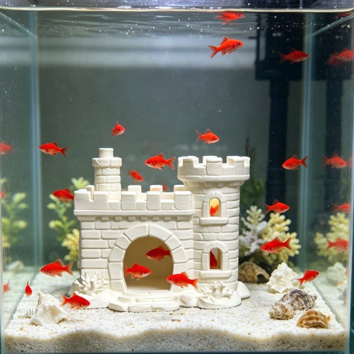 迷你鹦鹉鱼缸沉水造景蘑菇摆件鱼虾产卵全套小型躲避装饰布景