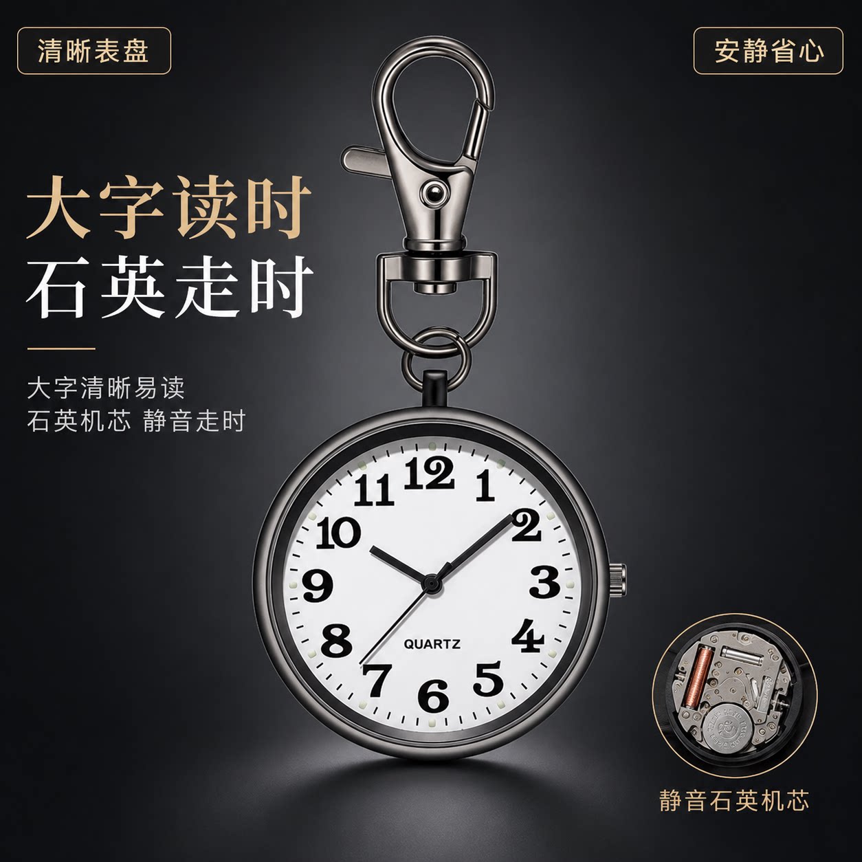 公务员考试手表专用随身带小表中考怀表男学霸公考高考指针计时
