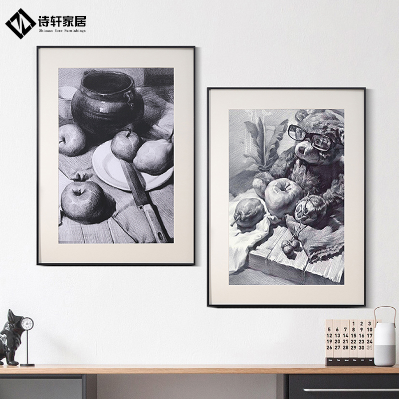 热销简约铝合金素描画框挂墙a3相框定制做A4装裱细窄边架4k8开外