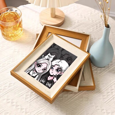 热销情侣创意长方形相框摆台手绘头像定制画相册画框迷你现代简约