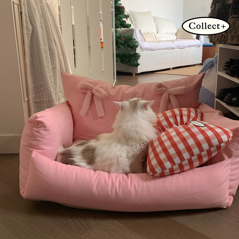热销艺术收藏夹 海盐巧巧 猫窝宠物沙发毛绒保暖可拆洗坐垫狗窝睡