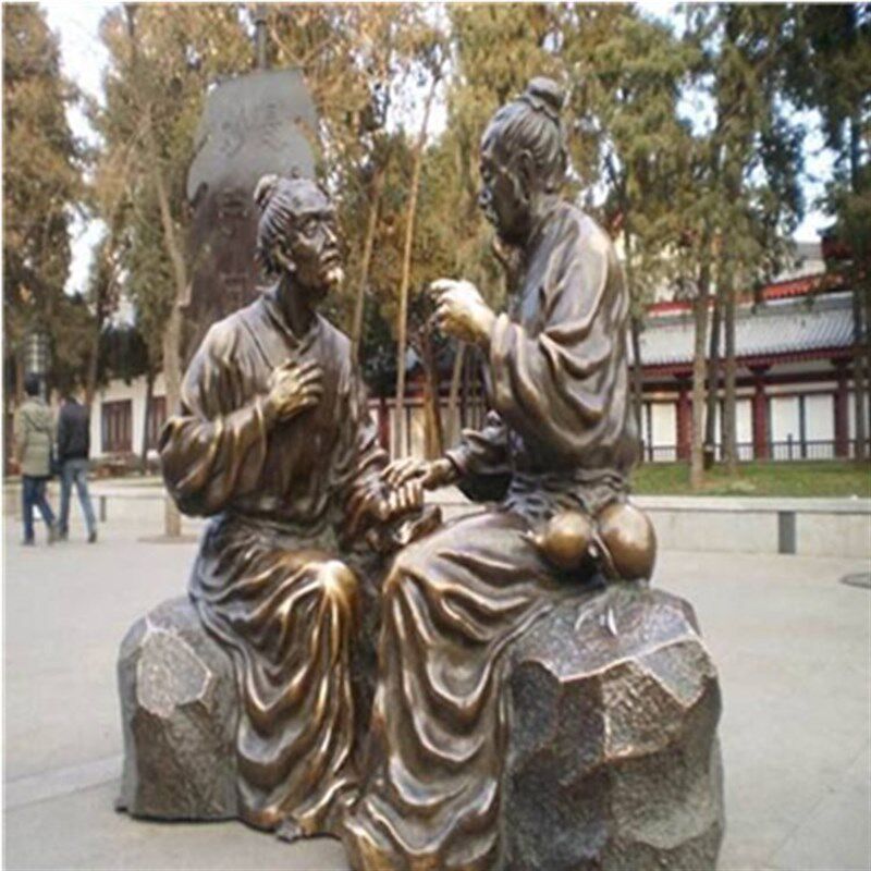 热销古代成语典故人物铁杵磨针雕塑 典故成语主题雕塑商业街孝道