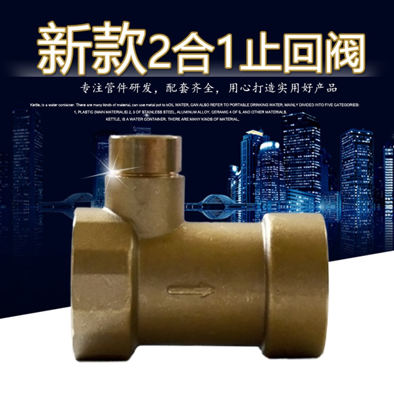 热销二合一止回阀无塔压力罐6分内外丝防倒流补气负压1寸单向逆水