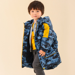 儿童羽绒服男童2023新款冬季洋气儿童中长款小童宝宝加厚男款外套