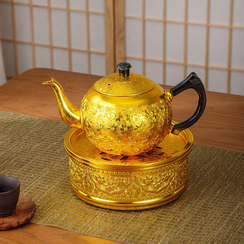 泰国锡器茶壶茶盘套装家用复古冷水壶装水容器泰式水W壶凉水杯茶