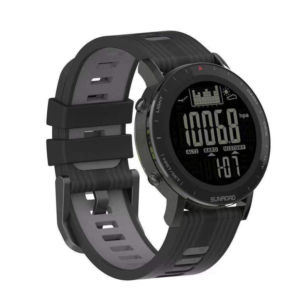 多功能登山钓鱼运动表户外海拔气压高度防水秒表闹钟腕表