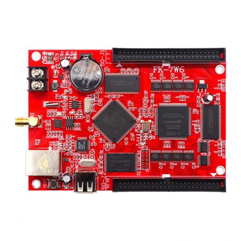 飞控控制卡FK-7W6 n手机无线WIFI网口单色双色LED显示屏FK-6W6 7W