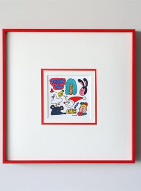 蜂鸟集 首发插画涂鸦Kim Hyeon Ju装饰画客厅书W房小众极简挂画