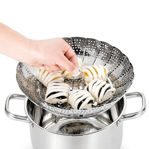 【下单立减50】多功能折叠不锈钢蒸G笼 蒸菜蒸蛋蒸馒头通用款F