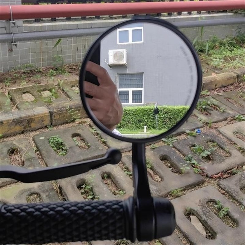 适用于银钢 AT150 摩托车改装手把后视镜S复古防眩目反光镜